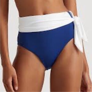 Lauren Ralph Lauren Sapphire Swim Bikini Bottom - Blue White Size 12